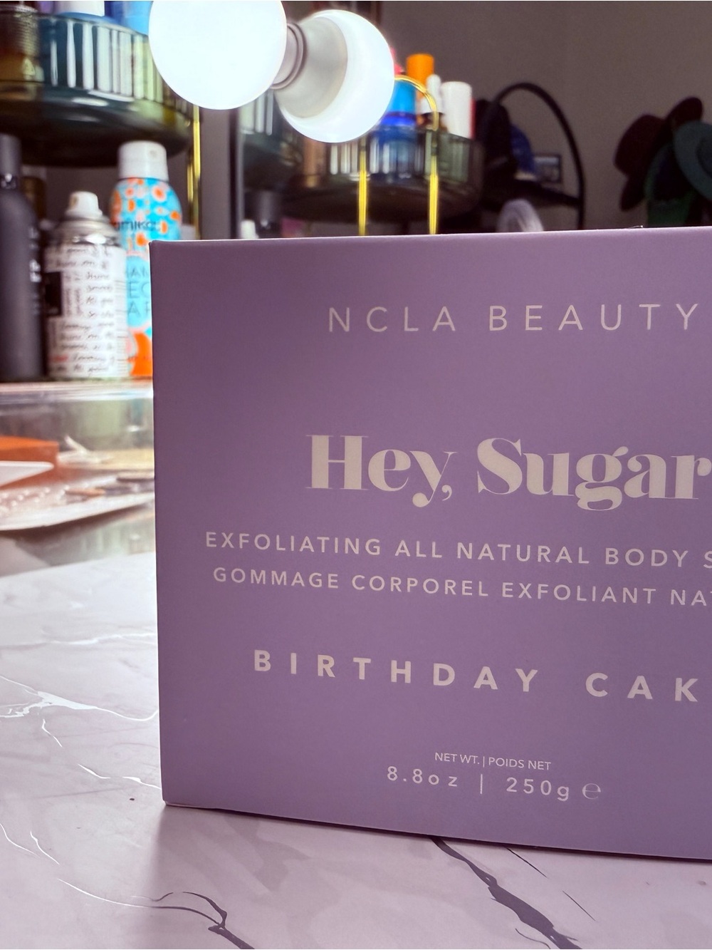 NCLA Beauty Hey, Sugar Exfoliating Body Scrub - Birthday Cake (Lavender)